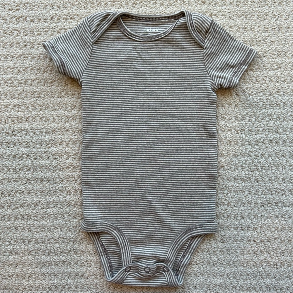 Carter’s Striped 9M 100% Cotton Onesie Bodysuit